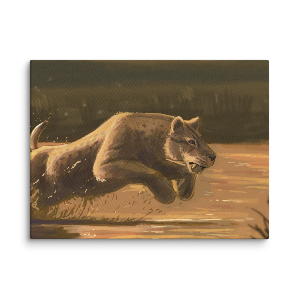 Homotherium — Canvas 12×16