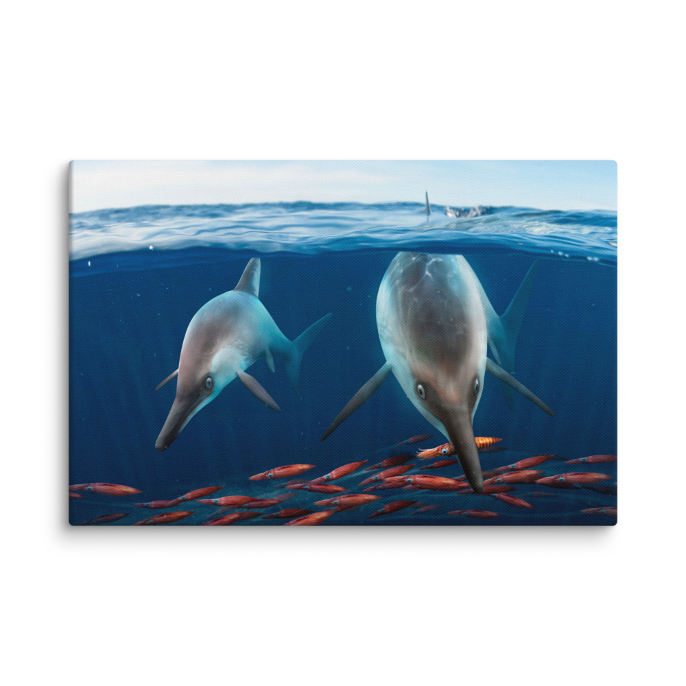 Ichthyosaurus somersetensis — Canvas 12×18