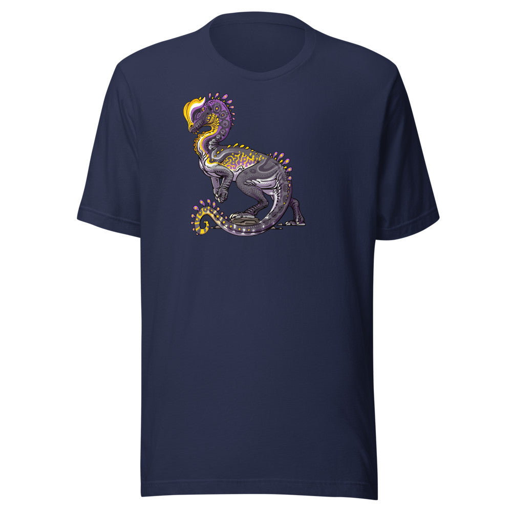 Dilophosaurus Nonbinary Pride mockup