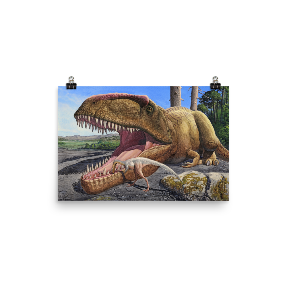 Giganotosaurus carolinii and Alnashetri cerropoliciensis Symbiosis poster