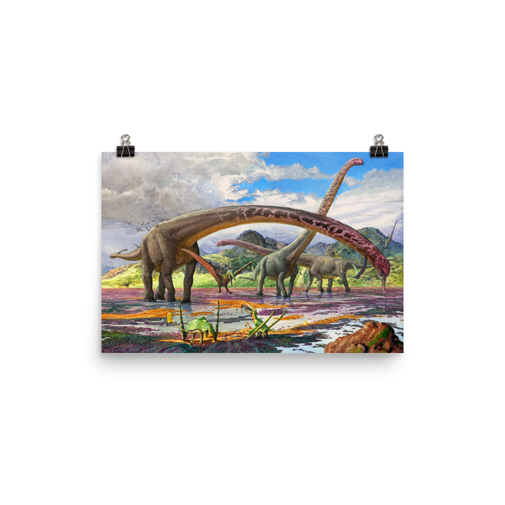 Mamenchisaurus and Sericipterus — Poster 12×18