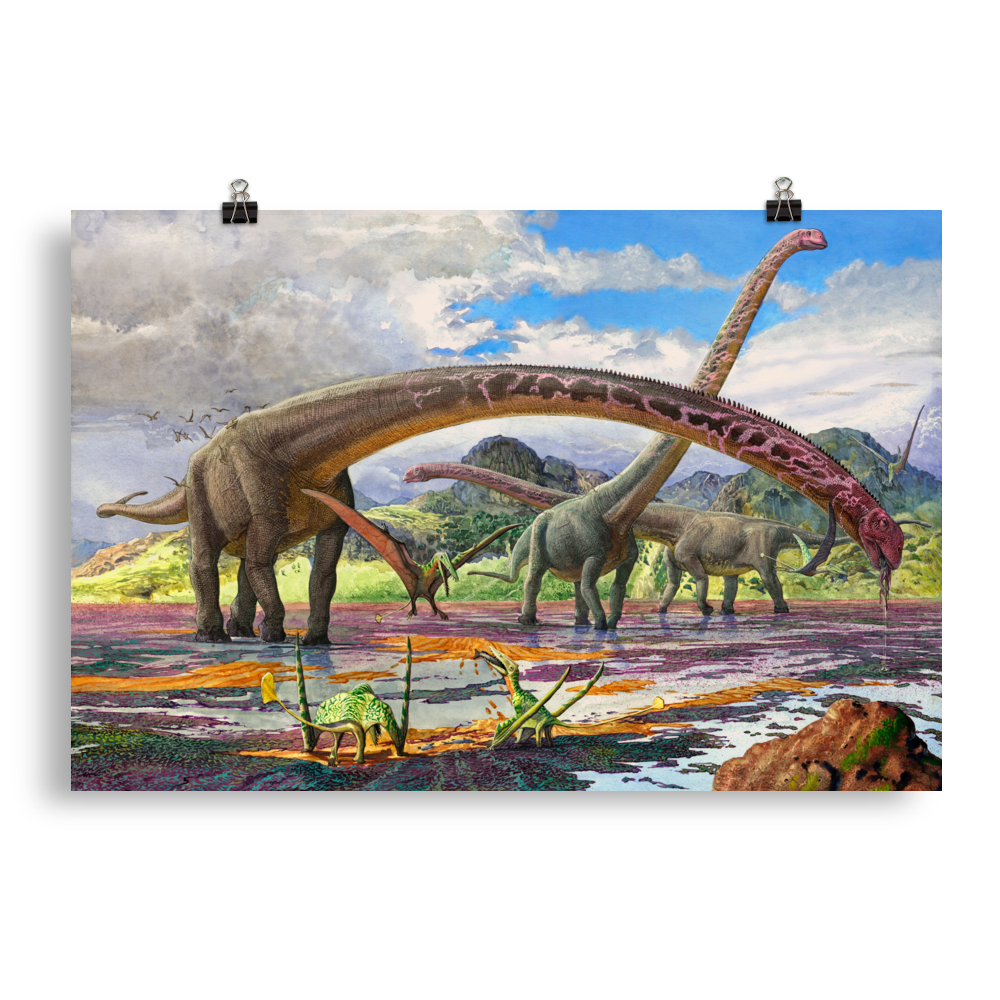 Mamenchisaurus and Sericipterus — Poster 20×30