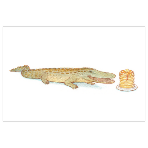 Laganosuchus pancake croc postcard with envelope
