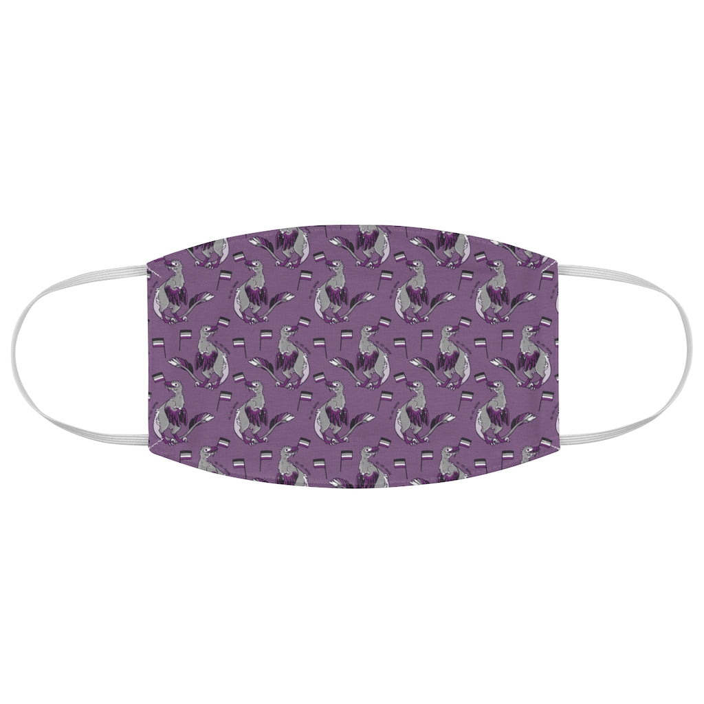 Velociraptor Dinosaur Asexual Pride Flag face mask