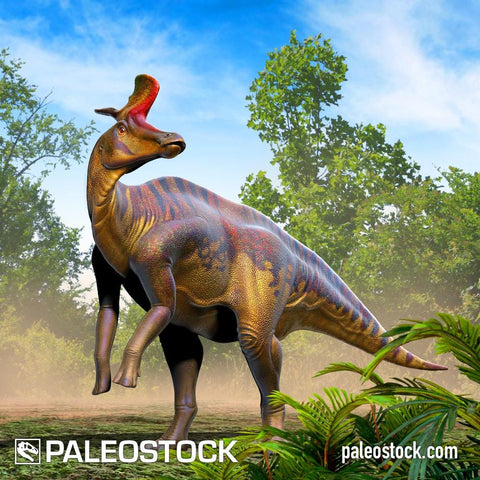 Lambeosaurus lambei stock image