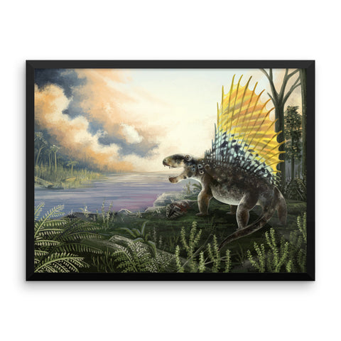 Dimetrodon framed print