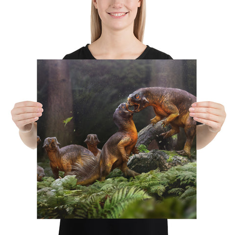 Psittacosaurus Battle poster