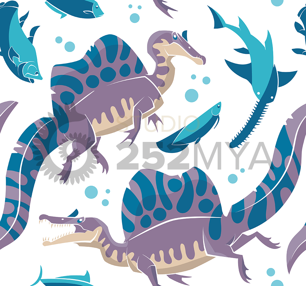 Spinosaurus Dinosaur shower curtain