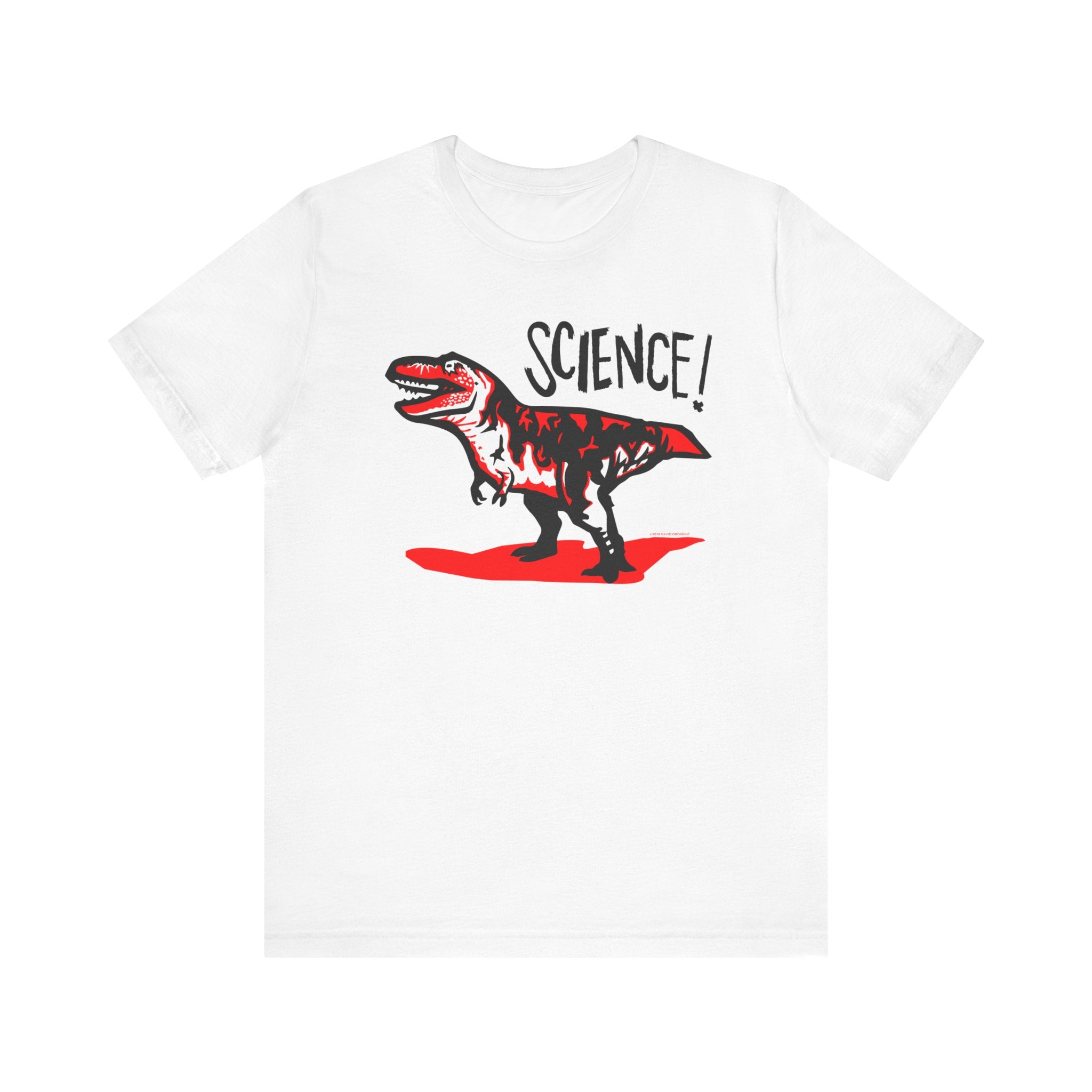 T. rex Loves Science unisex t-shirt