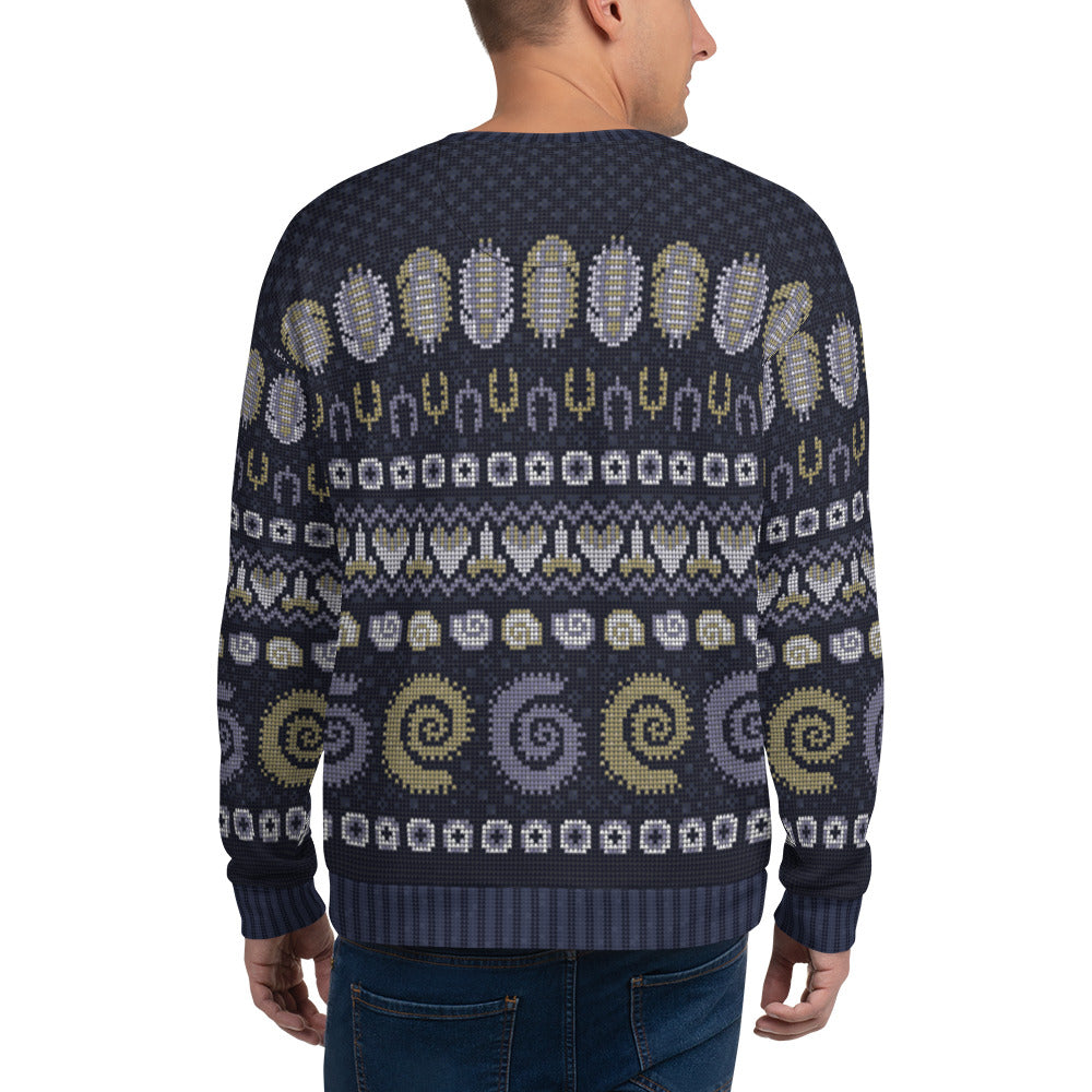 Prehistoric Marine Life Ugly Holiday Sweatshirt