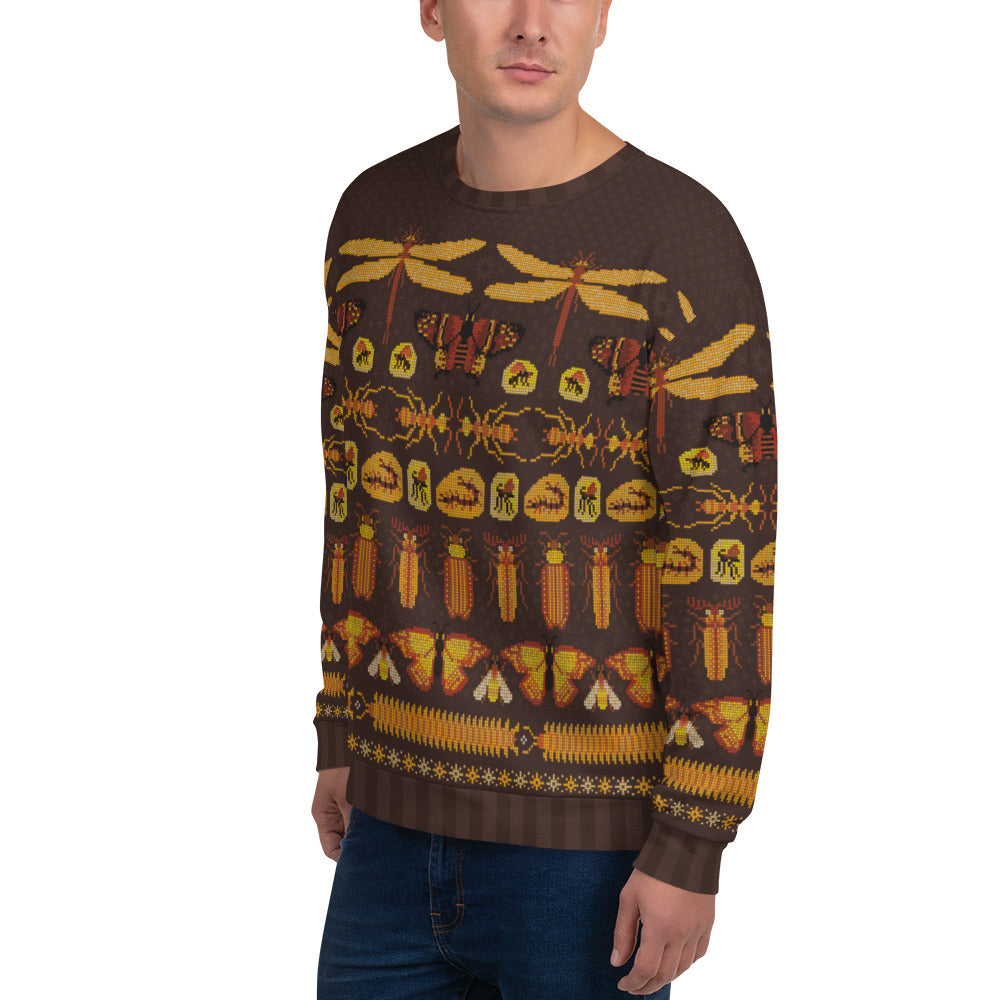 Prehistoric Bugs Ugly Holiday Sweatshirt