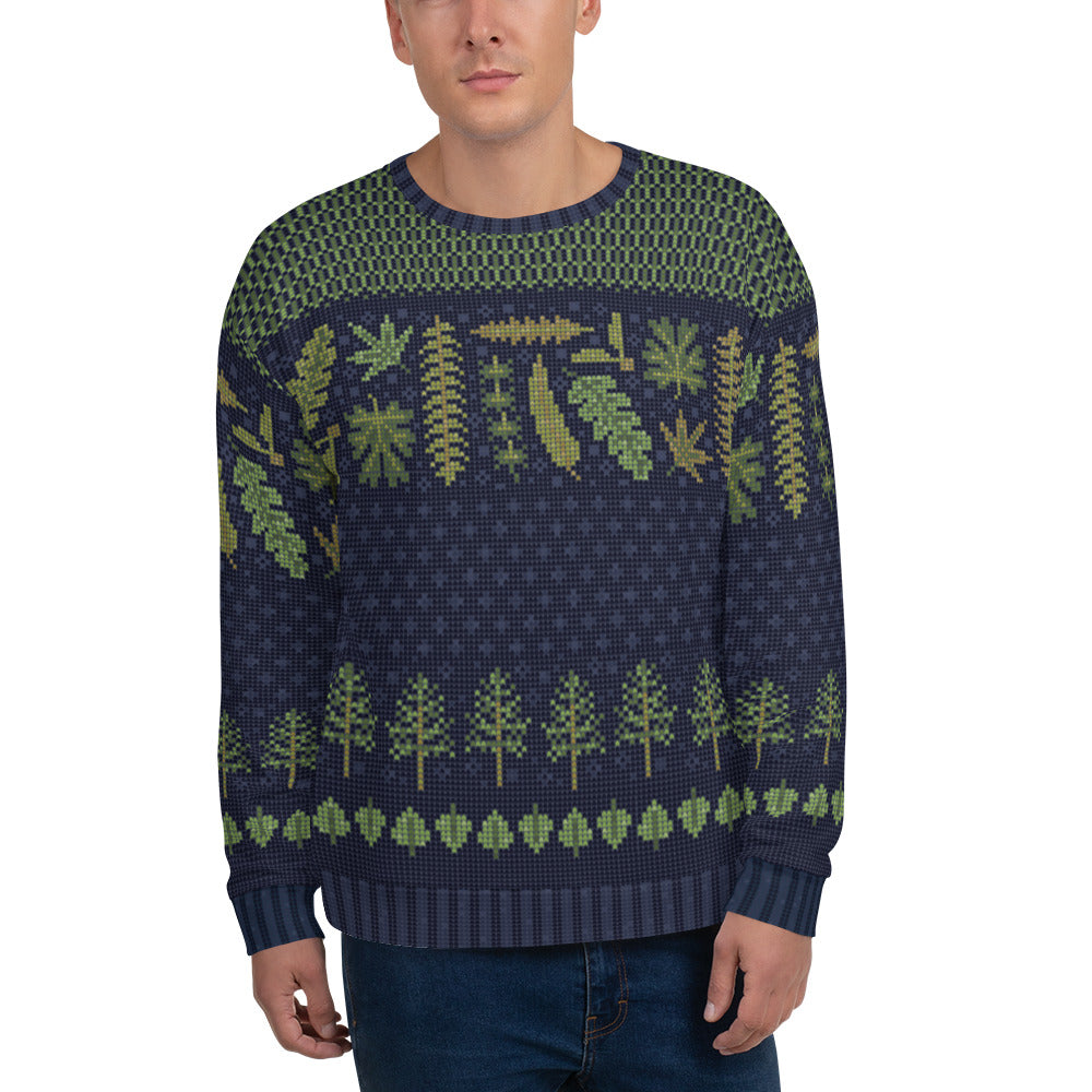 Prehistoric Plant Life Ugly Holiday Sweatshirt