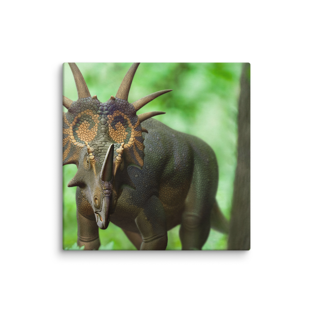 Styracosaurus Looking — Canvas 12×12