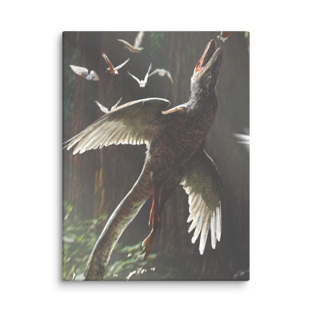 Acheroraptor Hunting Ornithurine canvas
