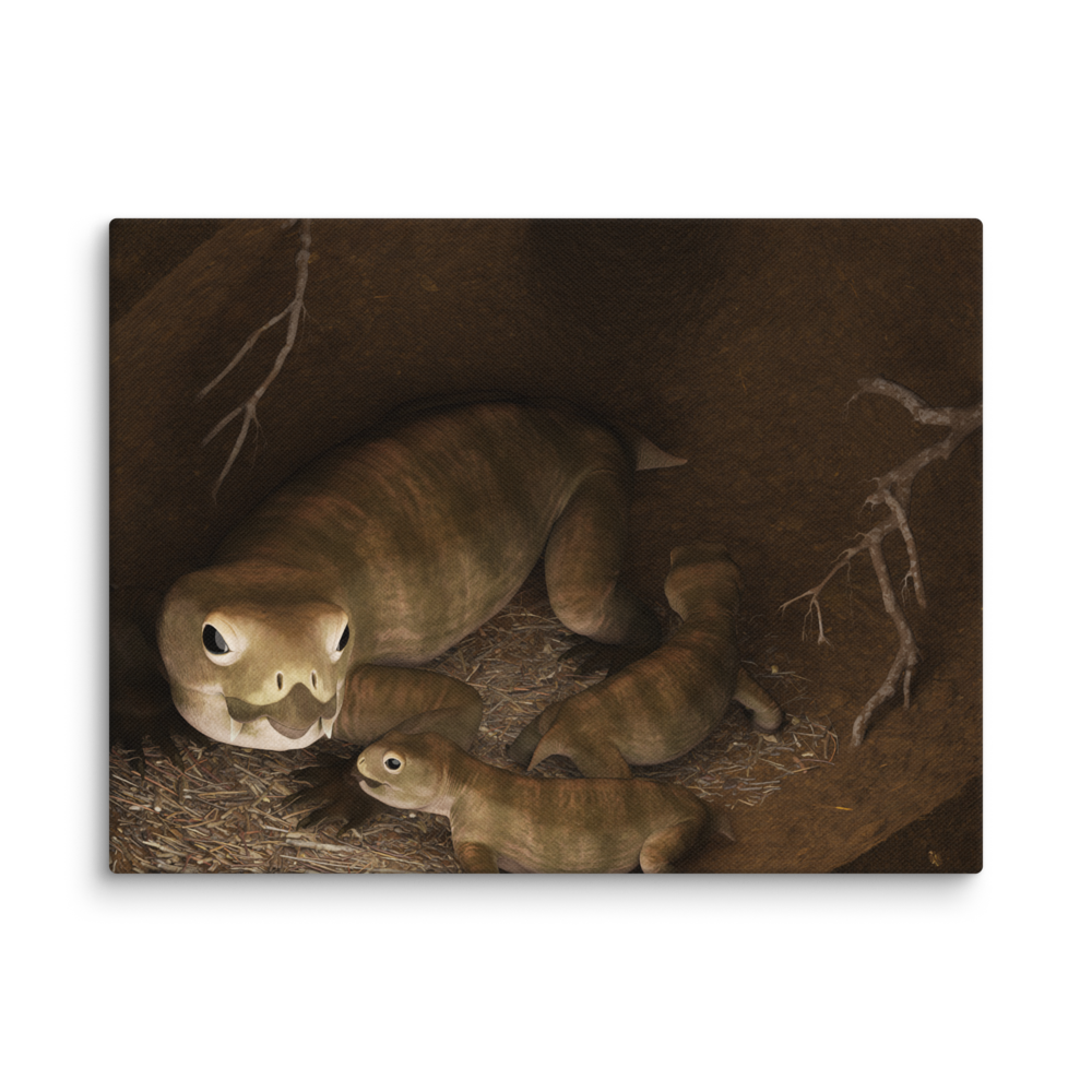 Diictodon Burrow — Canvas 12×16
