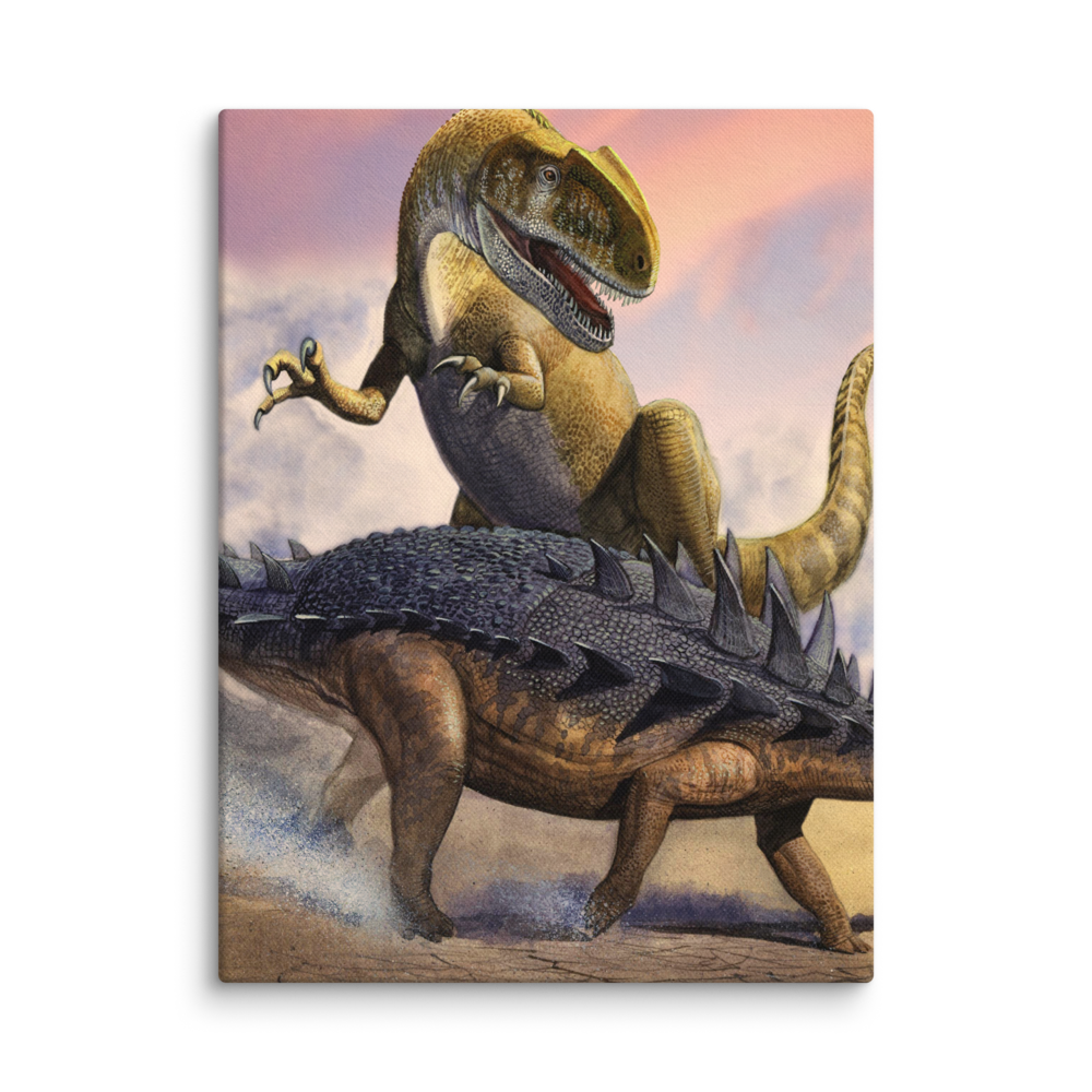 Neovenator Vs Polacanthus — Canvas 12×16