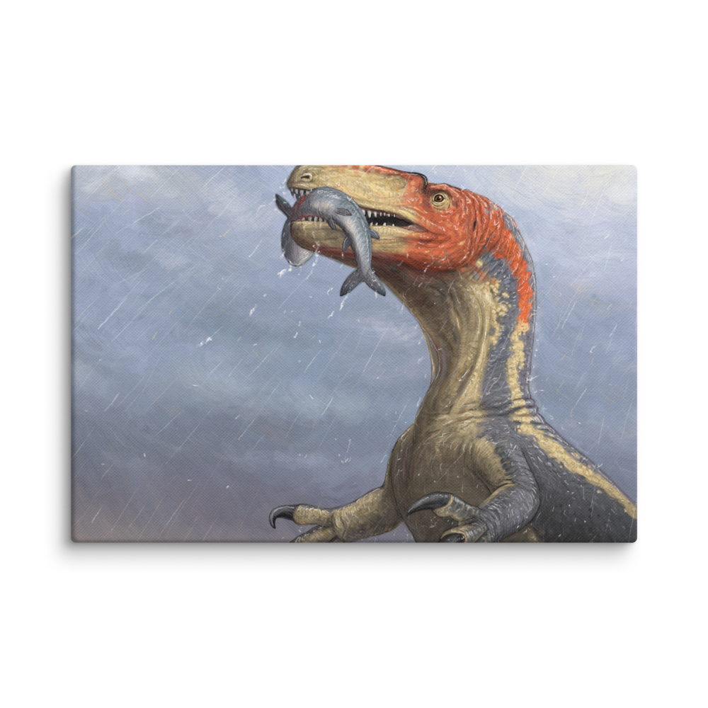 Eustreptospondylus With Fish canvas