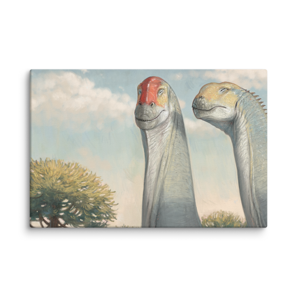Sleeping Camarasaurs canvas