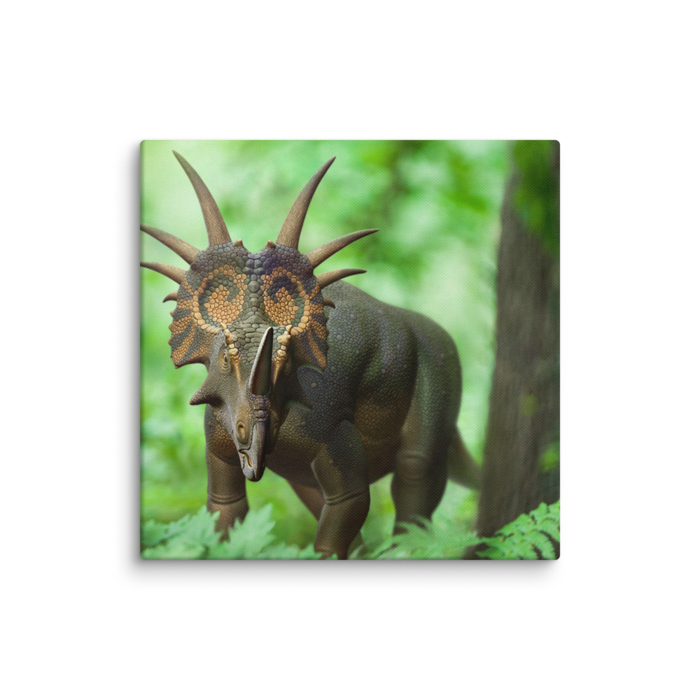 Styracosaurus Looking — Canvas 14×14