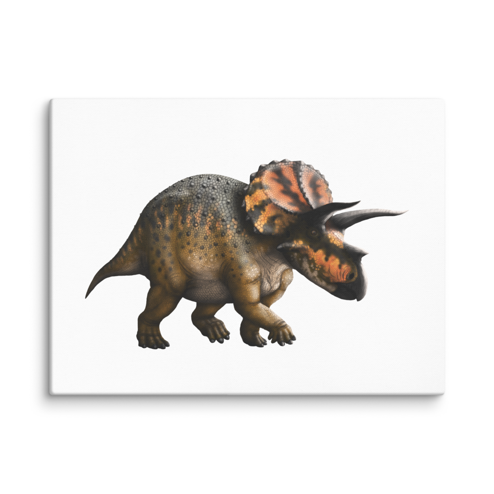 Scaly Triceratops — Canvas 18×24