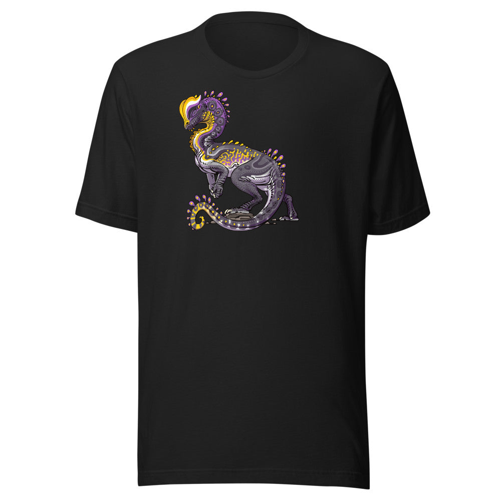 Dilophosaurus Nonbinary Pride mockup