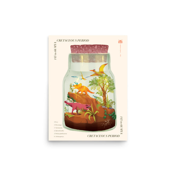 Cretaceous Dinorama in a Bottle poster