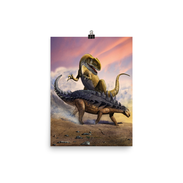 Neovenator Vs Polacanthus poster