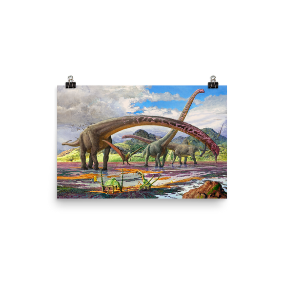 Mamenchisaurus and Sericipterus — Poster 12×18