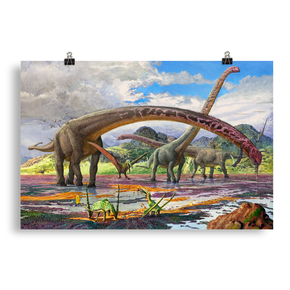 Mamenchisaurus and Sericipterus — Poster 20×30