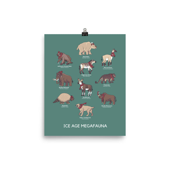 Prehistoric Megafauna Poster