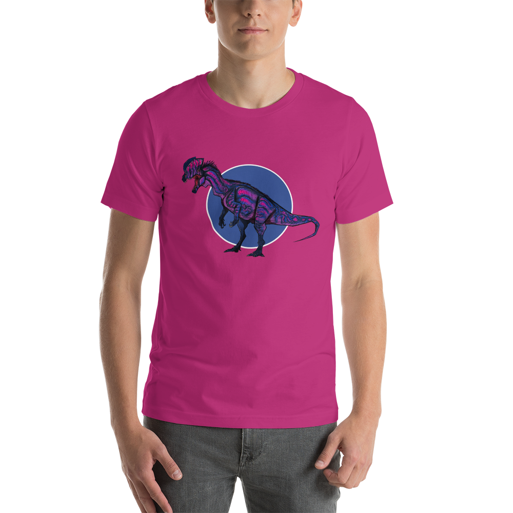 Dilophosaurus Bi Pride t-shirt