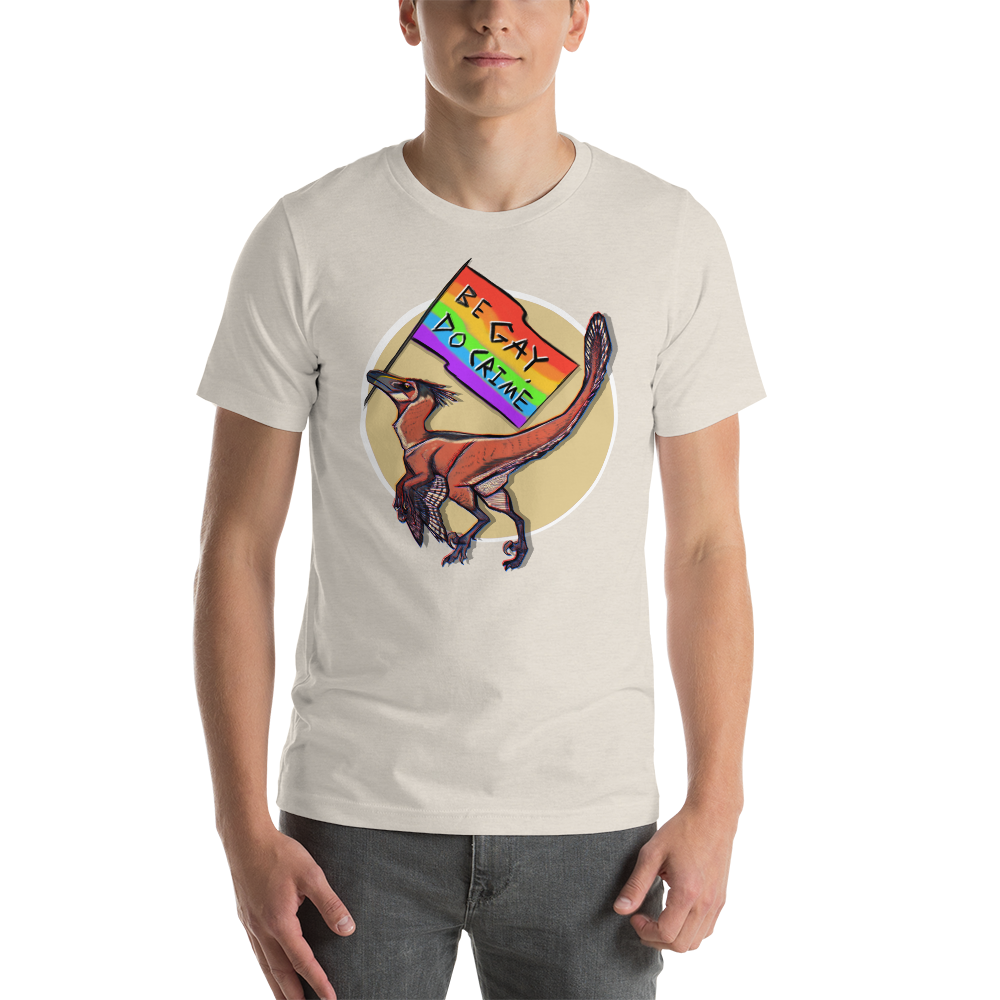 Be Gay Velociraptor t-shirt