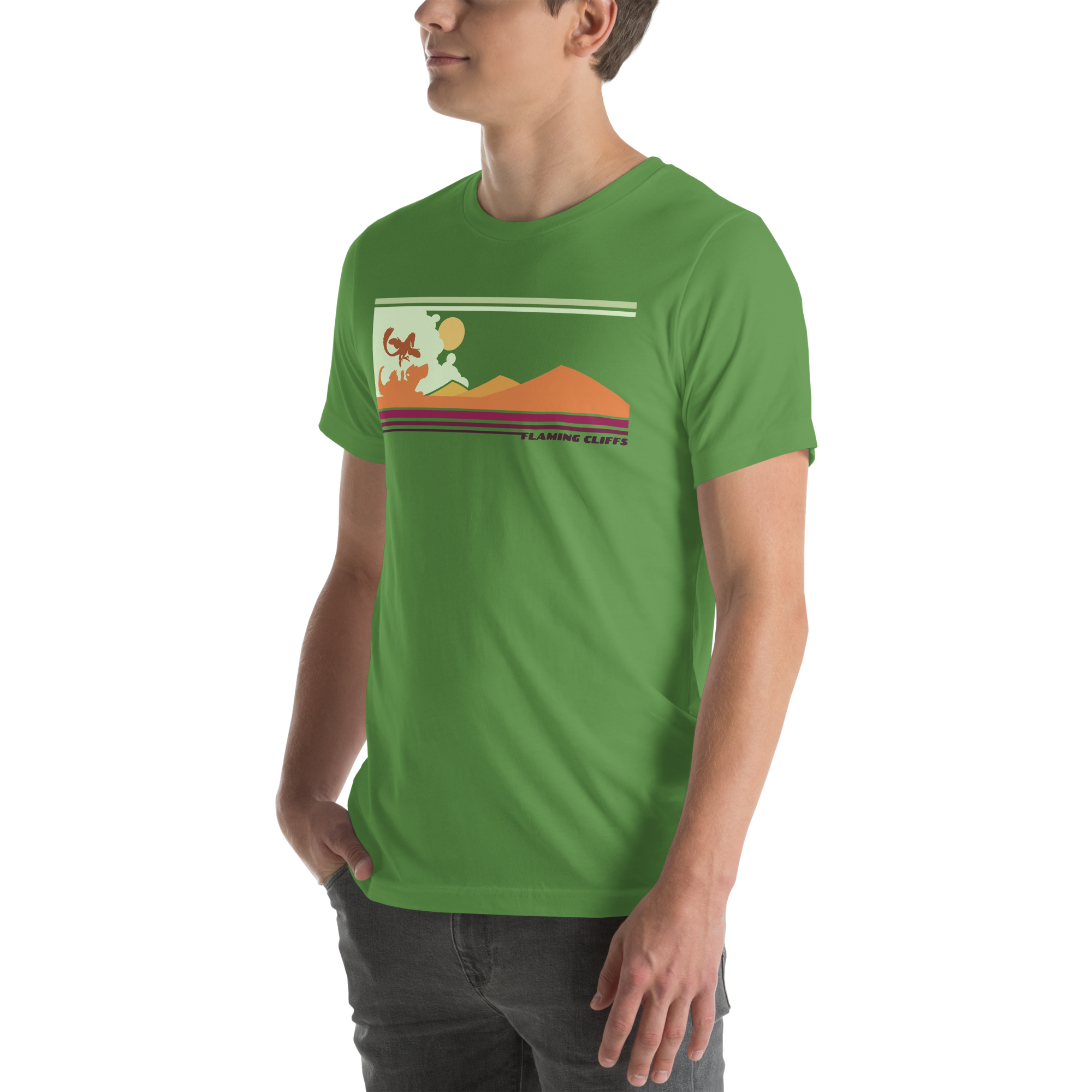 Flaming Cliffs retro t-shirt