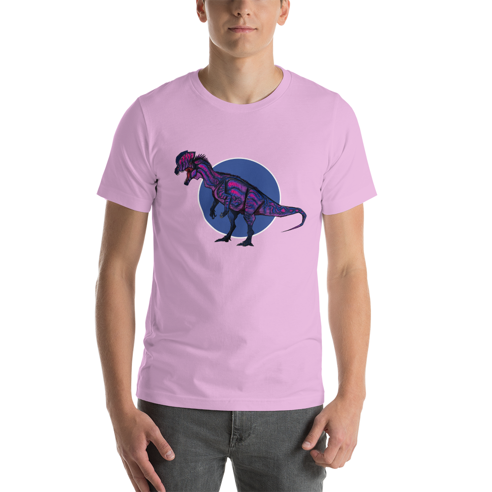 Dilophosaurus Bi Pride t-shirt