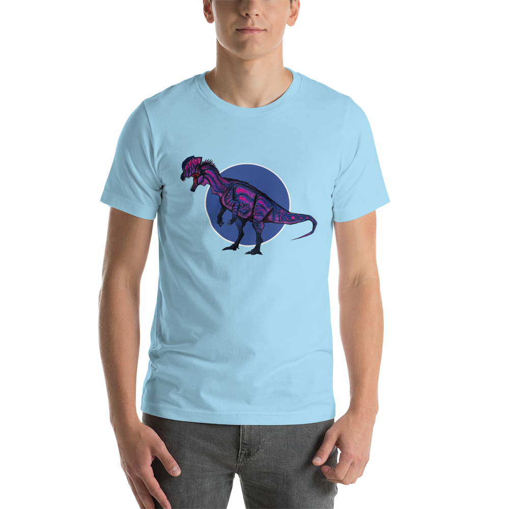 Dilophosaurus Bi Pride t-shirt