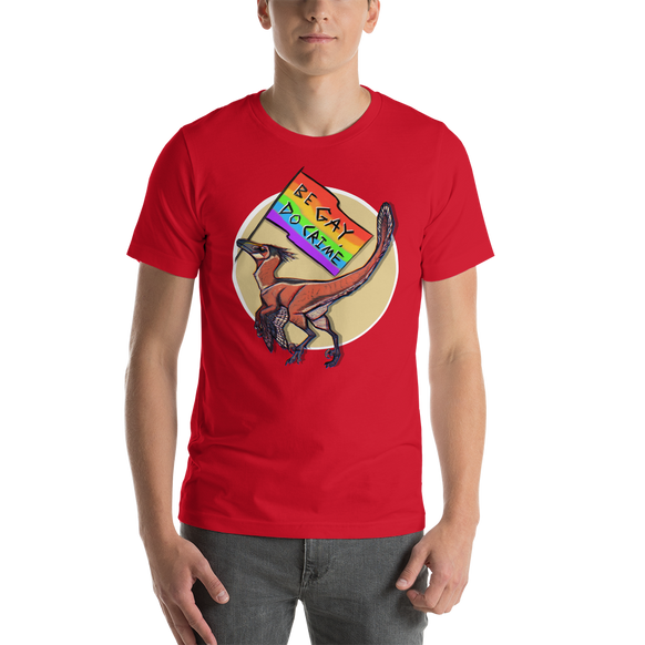 Be Gay Velociraptor t-shirt