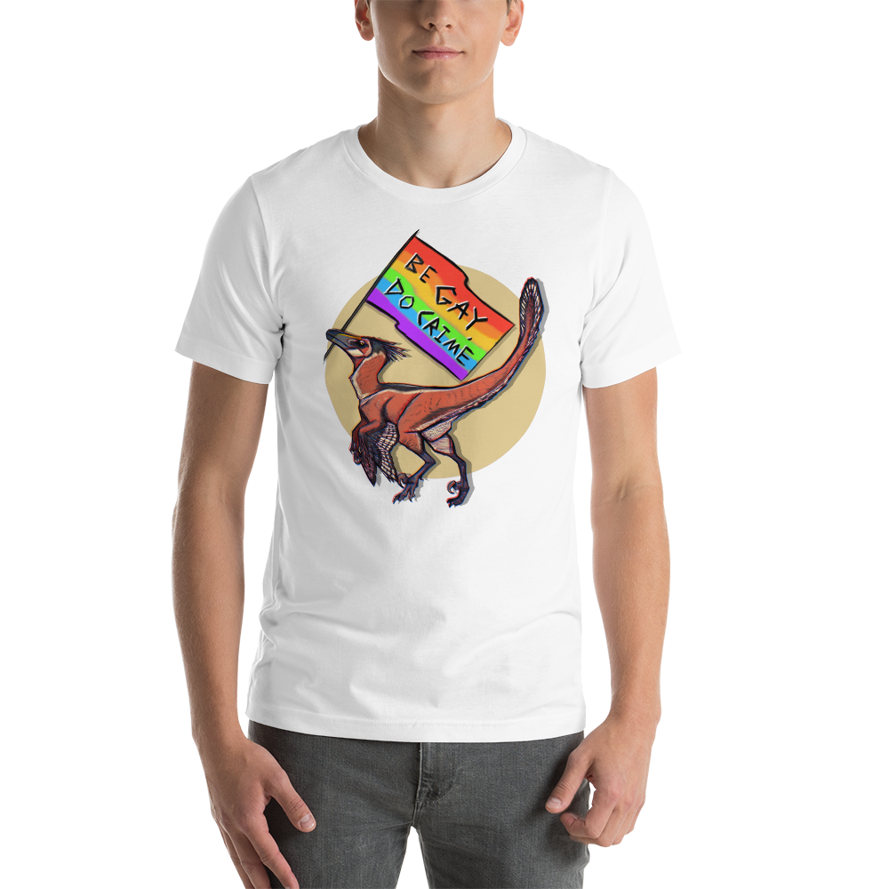 Be Gay Velociraptor t-shirt