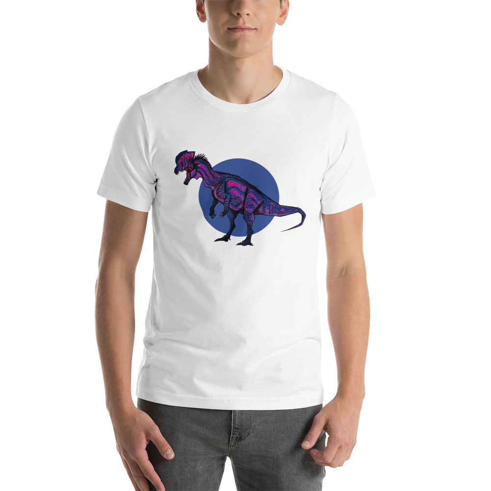 Dilophosaurus Bi Pride t-shirt