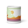 Flaming Cliffs retro mug