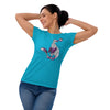 Velociraptor Dinosaur Asexual Pride Flag women's t-shirt