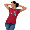 Velociraptor Dinosaur Asexual Pride Flag women's t-shirt