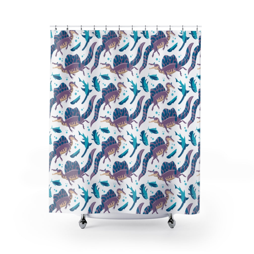 Spinosaurus Dinosaur shower curtain