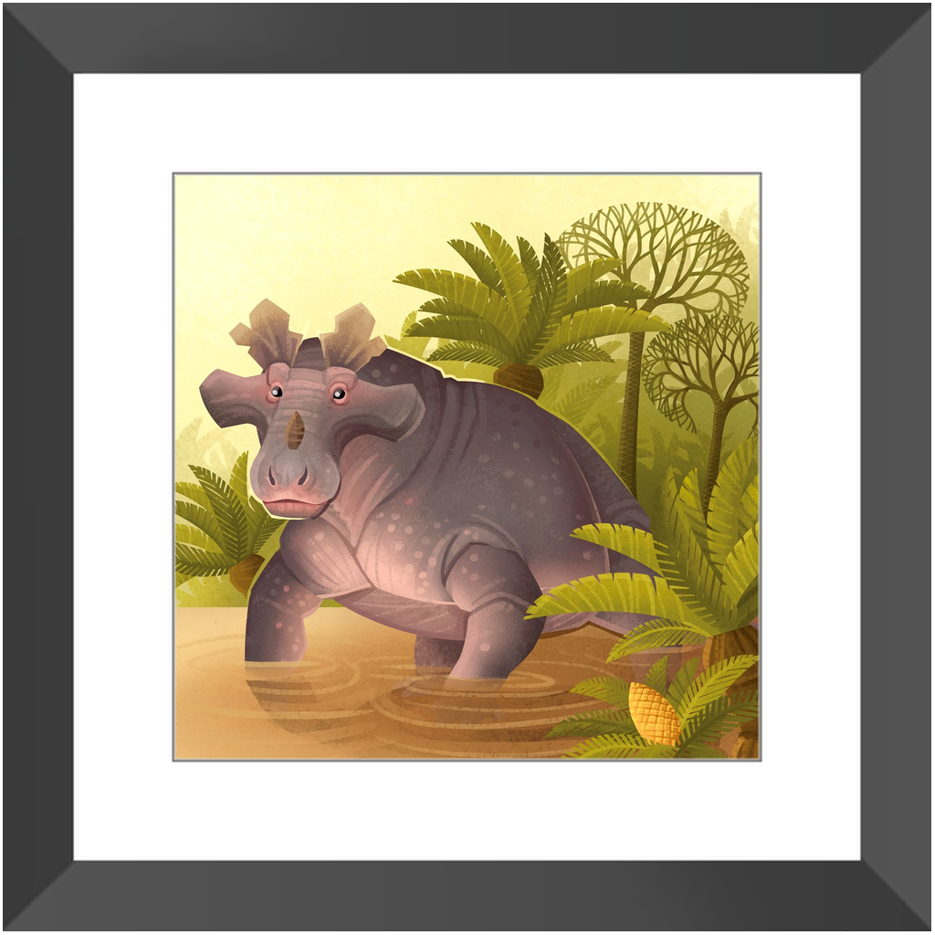 Estemmenosuchus Permian Weirdo framed print