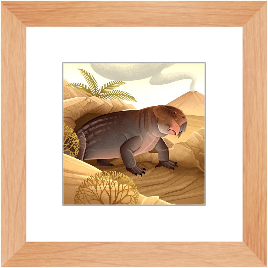 Lystrosaurus Permian Weirdo framed print