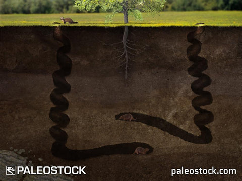 Palaeocastor - Daemonelix stock image
