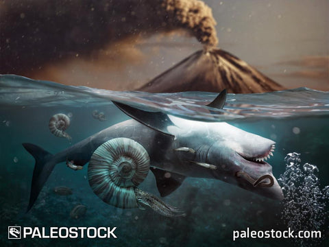 The Great Permian Extinction - marine stock image