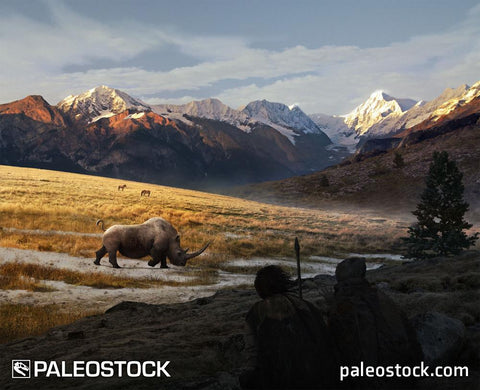Pleistocene Glaciation stock image