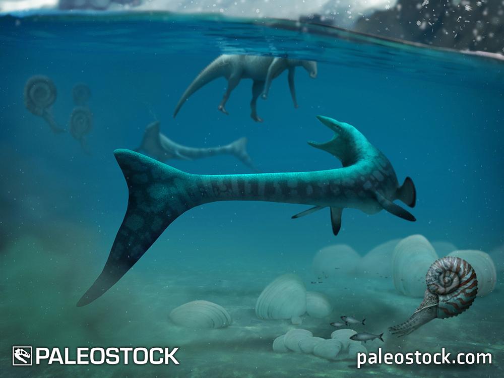 Tylosaurus stock image