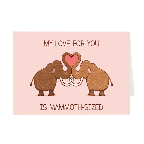 Valentine's Day Greeting Card - Mammoths