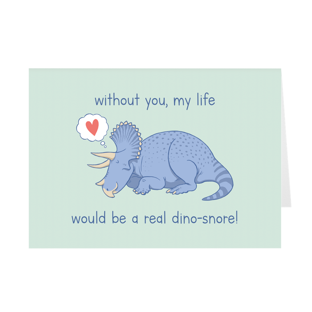 Valentine's Day Greeting Card - Triceratops